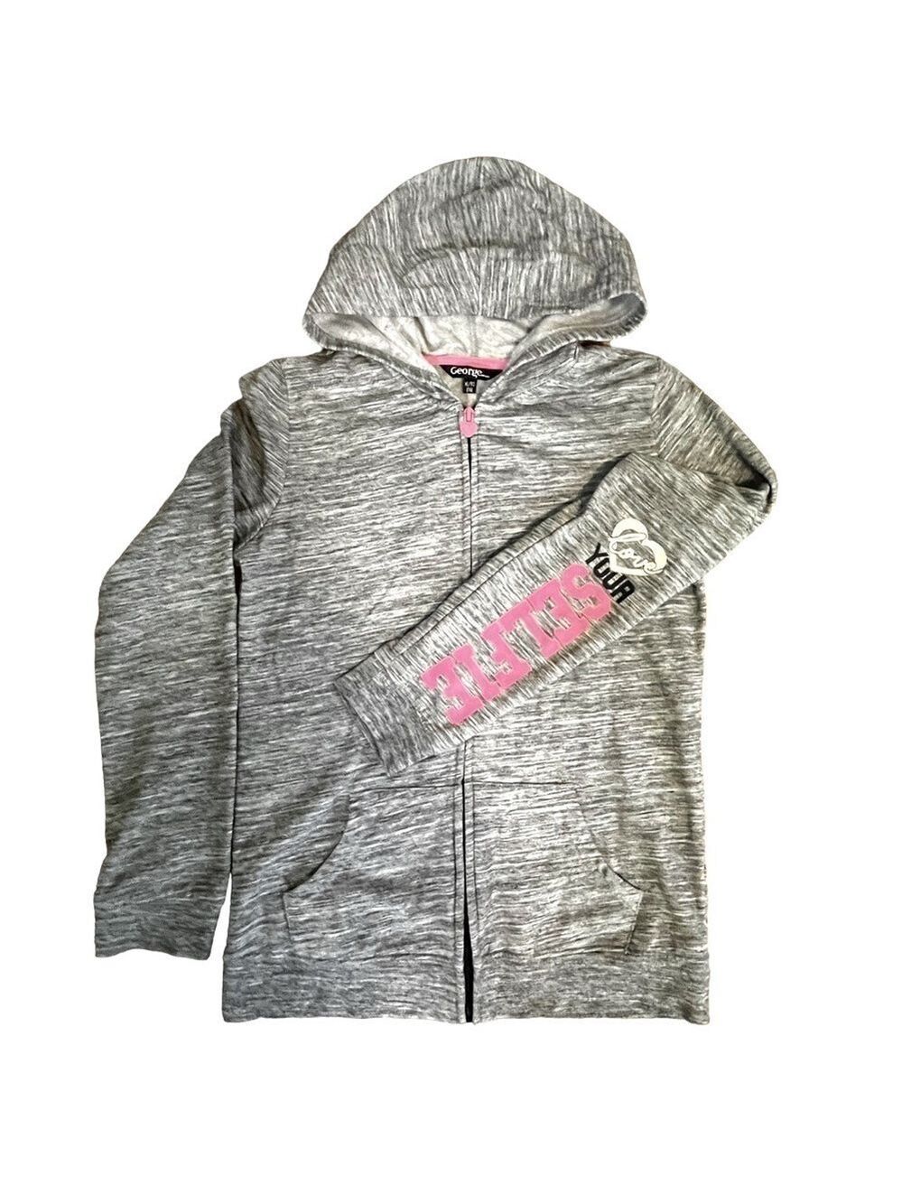 George Girls Size 16 Zip Front Hooded Sweatshirt